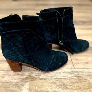 Toms Black Perforated Ankle Boots